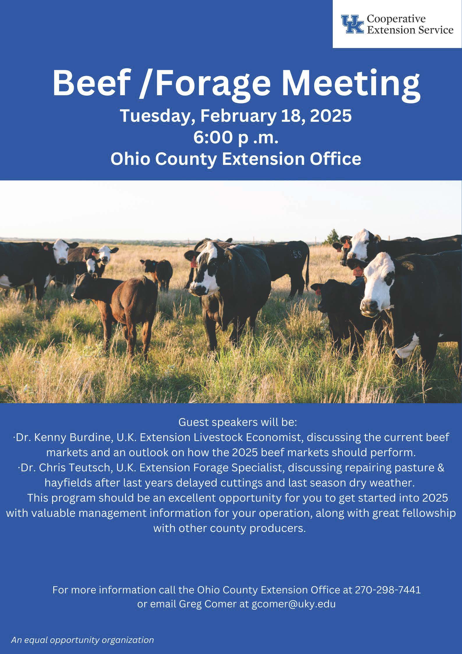 Beef/ Forage Meeting