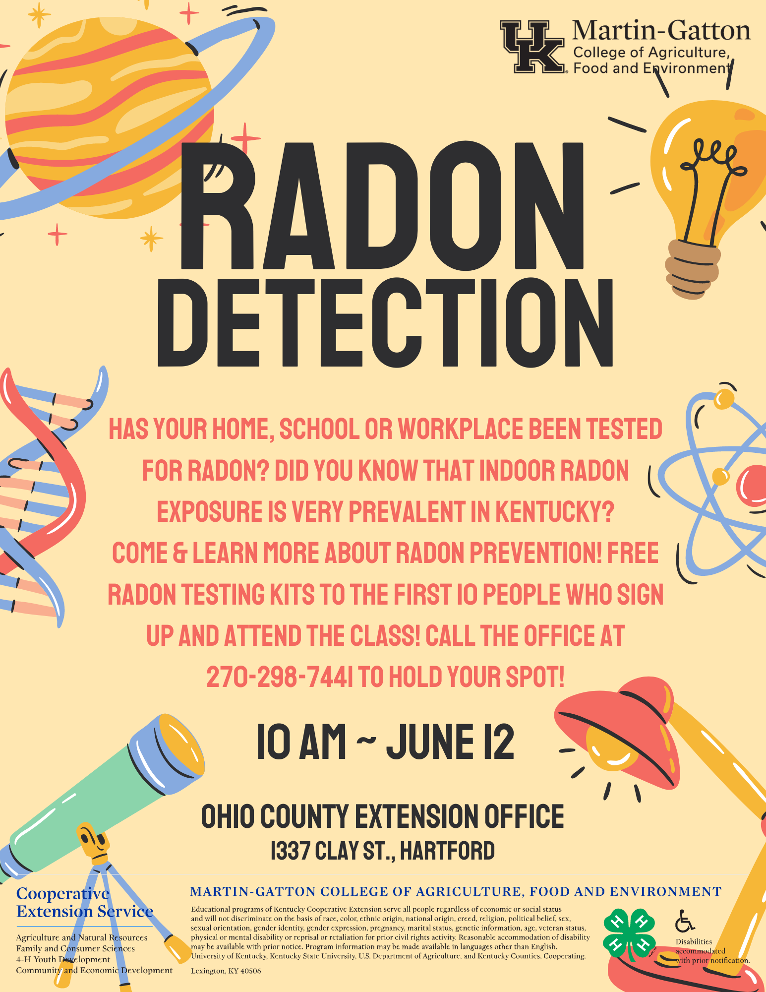 Radon Detection Class | Ohio County Extension Office