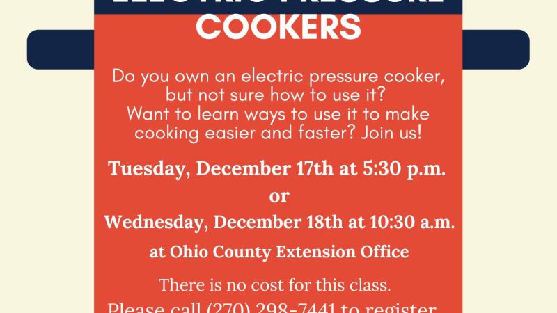 Electric Pressure Cooker Class